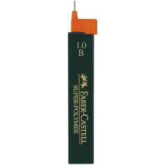 Faber-Castell: Mina de hierro de 12 unidades, 1mm, B