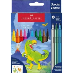 Faber-Castell: Paquete de rotuladores de dinosaurios 10+3 unidades