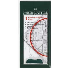 Faber-Castell: Regla triangular con transportador