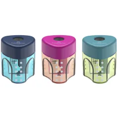 Faber-Castell: Sacapuntas con depósito Grip en varios colores 1ud