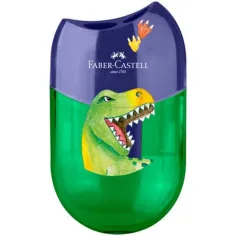 Faber-Castell: Sacapuntas de dinosaurio – 2 orificios, con depósito