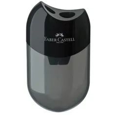Faber-Castell: Sacapuntas de plástico duradero doble negro