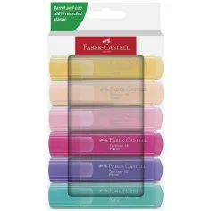 Faber-Castell: Set de 6 marcadores de texto en color pastel 1546