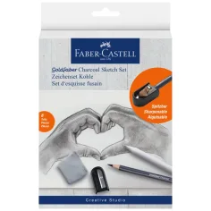 Faber-Castell: Set de bocetos de carboncillo Goldfaber de 8 piezas