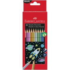 Faber-Castell: Set de lápices de colores de 10 piezas con colores metálicos