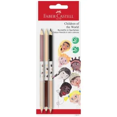 Faber-Castell: Set de lápices de colores en tonos de piel Children of the World 3 unidades