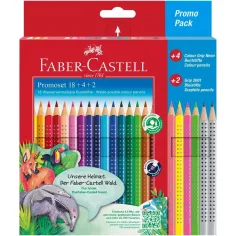Faber-Castell: Set de lápices de colores Grip 18+6 unidades