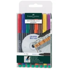Faber-Castell: Set de rotuladores de alcohol Multimark F 0,6 mm – 8 unidades