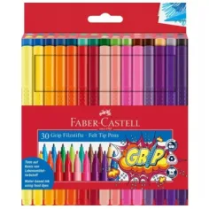 Faber-Castell: Set de rotuladores de colores Grip de 30 unidades