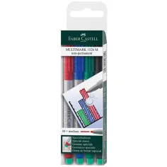 Faber-Castell: Set de rotuladores de folio Multimark M – 4 unidades