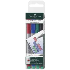Faber-Castell: Set de rotuladores de folio Multimark S – 4 unidades