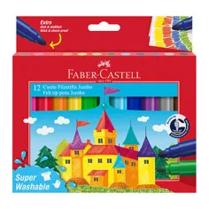 Faber-Castell: Set de rotuladores Jumbo lavables de 12 unidades