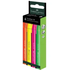 Faber-Castell: Textliner 38 Set de resaltadores fluorescentes de colores 4 unidades
