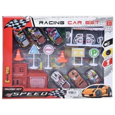 Fast Speed set de coches pequeños de graffiti de 6 piezas con accesorios