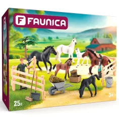 Faunica: conjunto de juego de 25 piezas con caballos Lipizzaner - Woodyland