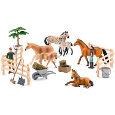 imagen de Faunica: set de juego de 25 piezas con caballos - Woodyland 2