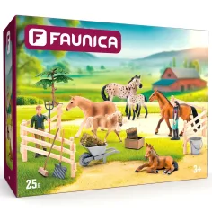 Faunica: set de juego de 25 piezas con caballos - Woodyland