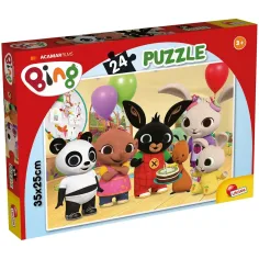 ¡Feliz Cumpleaños Bing y sus amigos! Puzzle de 24 piezas 35x25cm - Lisciani