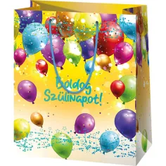 ¡Feliz Cumpleaños! bolsa de regalo grande exclusiva amarilla 26x13x33cm