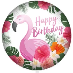Feliz cumpleaños globo de foil – Diseño de flamenco 46cm