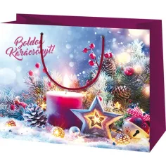 ¡Feliz Navidad! bolsa de regalo exclusiva de gran tamaño con inscripción 27x14x33cm