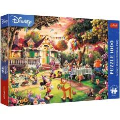 Fiesta de cumpleaños de Mickey Mouse rompecabezas de 1000 piezas premium plus - Trefl