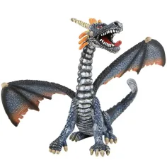 Figura de dragón plateado sentado - Bullyland