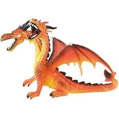 Figura de juego de dragón naranja de doble cabeza - Bullyland