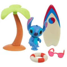 imagen de Figura de juego de Stitch con tabla de surf y palmera 2
