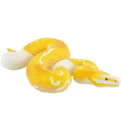 Figura de juguete de pitón real albino