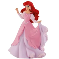 Figura de juguete de princesa Ariel con vestido rosa