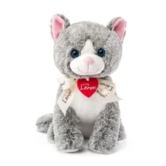 imagen de Figura de peluche de gato gris Madeleine 25cm - Lumpin 1