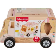 Fisher-Price: Camión de helados de madera con clasificación de formas - Mattel