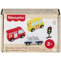 Fisher-Price: Conjunto de coches de madera - Mattel