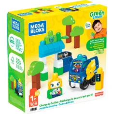 Fisher-Price: Estación de autobús Green Town con estación de carga - Mega Bloks