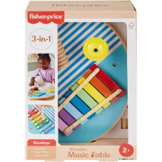 Fisher-Price: Mesa de xilófono de madera - Mattel