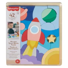 Fisher Price: Rompecabezas de astronauta de madera - Mattel