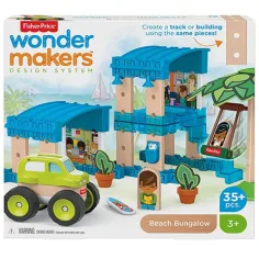 Fisher-Price: Wonder Makers set de construcción de bungalow de playa 35 piezas - Mattel