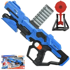Frantic Launcher: Arma de lanzamiento de esponja manual con diana y balas 49cm