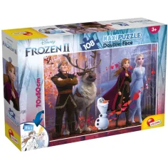 Frozen 2 2 en 1 108 piezas rompecabezas y colorear 70x50cm - Lisciani