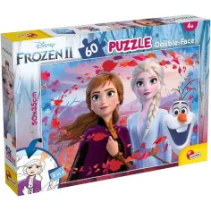 Frozen 2 2 en 1 puzzle y libro para colorear de 60 piezas 50x35cm - Lisciani