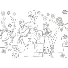 imagen de Frozen 2 en 1 35 piezas maxi puzzle y libro para colorear 70x50cm - Lisciani 2