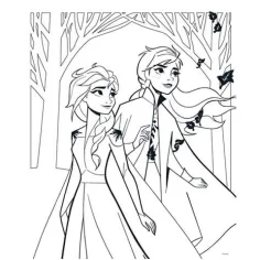 imagen de Frozen 2 en 1 con 24 piezas rompecabezas para colorear 3