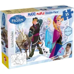 Frozen 2 en 1 maxi rompecabezas de 35 piezas y colorear 70x50cm - Lisciani