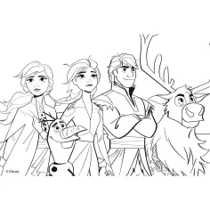 imagen de Frozen 2 en 1 maxi rompecabezas y libro para colorear 50x35cm - Lisciani 2