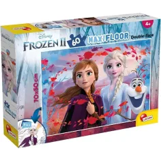 Frozen 2 puzzle y colorear maxi de 60 piezas 70x50cm - Lisciani