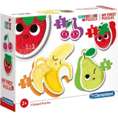 Frutas 4 en 1 Supercolor rompecabezas de formas - Clementoni