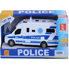 Furgón de policía con luz y sonido