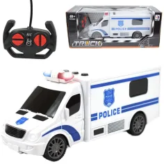 Furgón de policía RC con control remoto con efectos de luz y sonido 1/24 escala 20cm