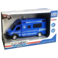 Furgón policial con tracción a ruedas y efectos de luz y sonido 1/20